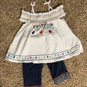 4T Little Lass outfit top and capris